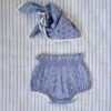 Bonjour Baby Bloomer and scarf cute baby wear Nimes Blue - Little French Heart