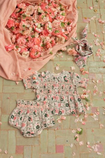 Bonjour Baby Bloomers and Blouse Prairie - Little French Heart