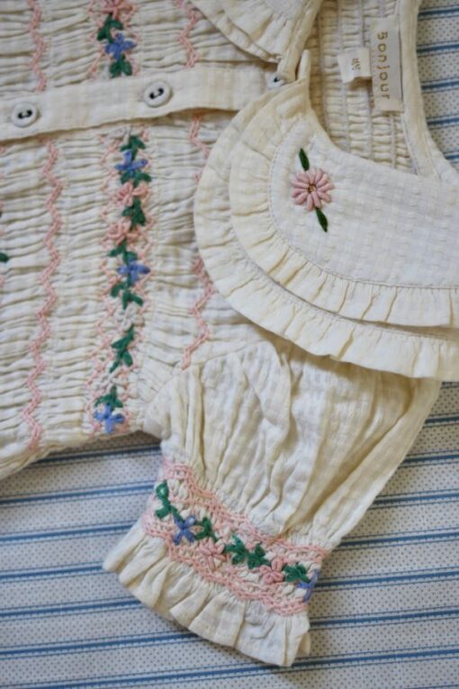 Bonjour Romantic Tunique embroidery - Little French Heart