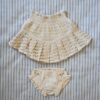 Bonjour skirt and panty Vintage lace crochet girls wear - little french heart