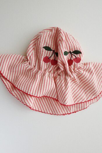 Konges Slojd - Ellie Sun Hat - Amour Stripe - Little French Heart