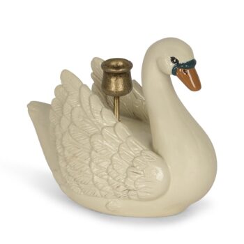 Konges Slojd - Swan Candle Holder - Creme - Little French Heart