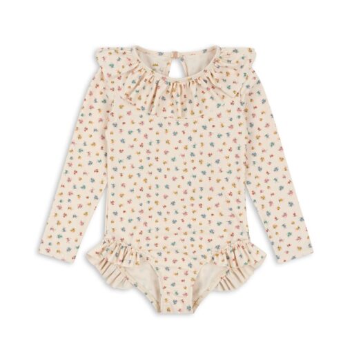 Konges Slojd Manuca LS Frill Swimsuit - Bloomie Sprinkle | Little ...