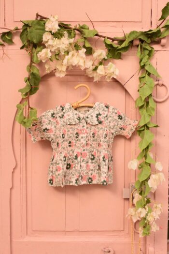 Smocked Baby Blouse Meadow - Little French Heart