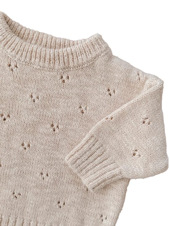 ziggy Lou Petal Pointelle Jumper close knit - Little French Heart