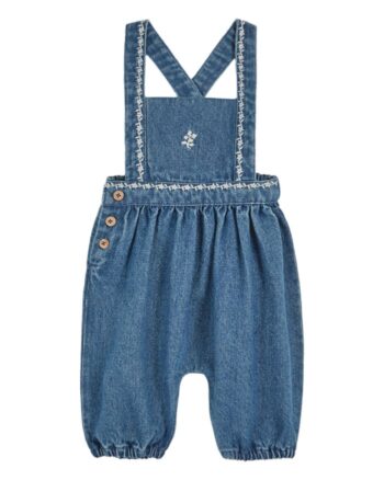 Emile et Ida Embroidered Denim Overalls - Little French Heart