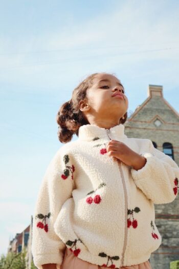 Konges Slojd Jody Teddy Jacket cherry - Little French Heart