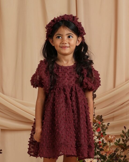 Noralee Luna Dress Fig - Little French Heart