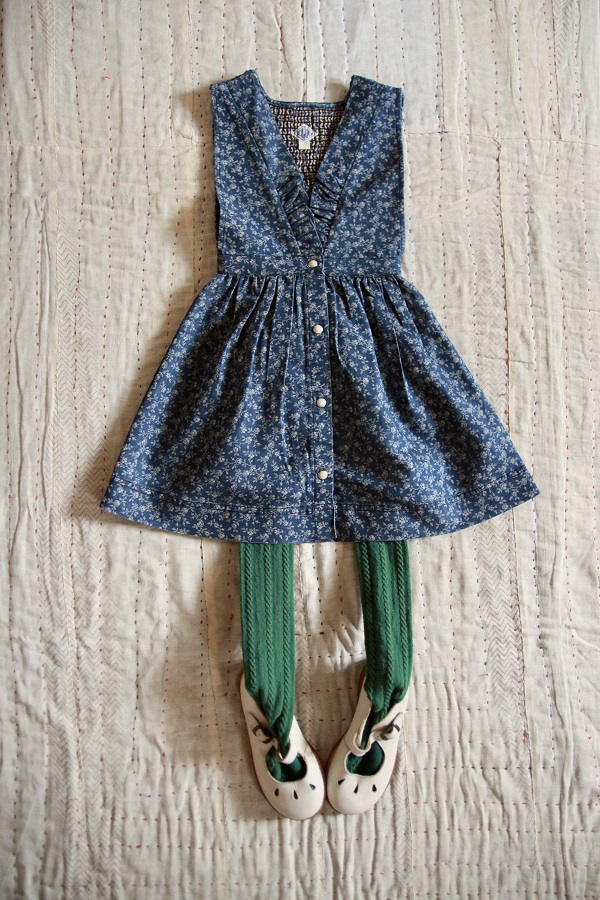 大きな割引 |  Heart French Little – one) last (S10 Flowers with Dress Denim Blue Bonjour Beautiful Gifts French Decor, Nursery Fashion, Slow Toys, トップス