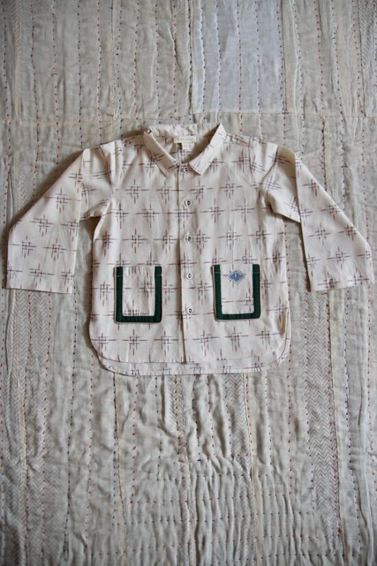 Bonjour Ikat Shirt for Boy - Little French Heart