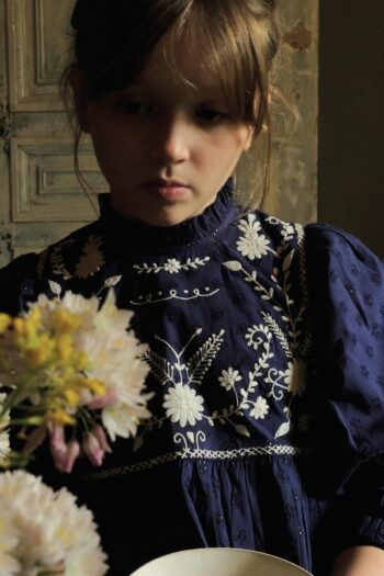 Bonjour Long Navy Margot dress - Little French Heart