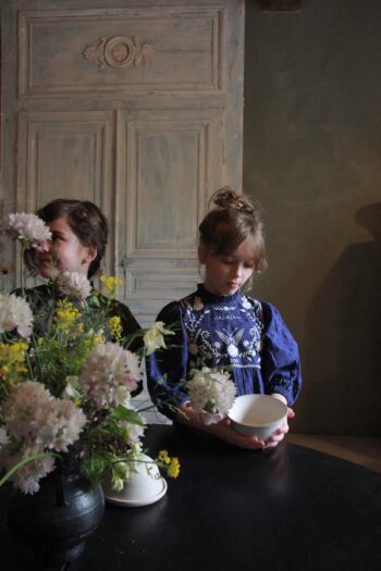 Bonjour Long Navy Margot dress - Little French Heart