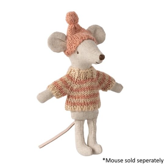Maileg Knitted Sweater and Hat for Big Sister Mouse - Little French Heart