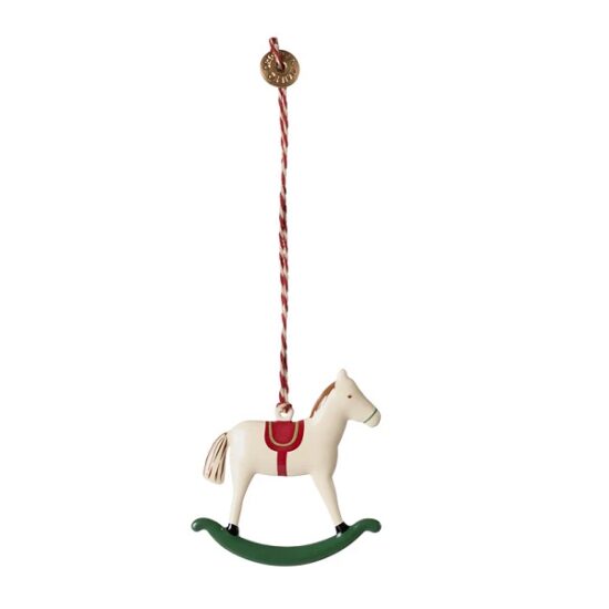 Maileg Metal Ornament Rocking Horse - Little French Heart