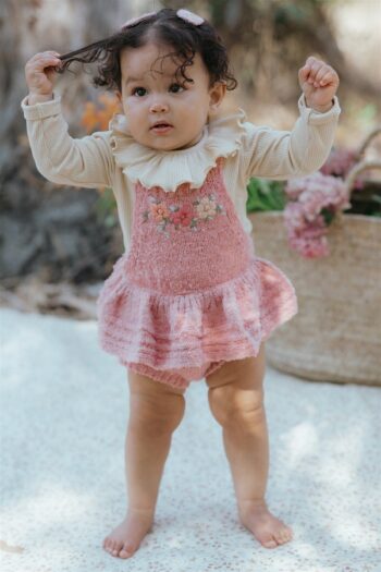 Wild Wawa Amelia Romper Rosewood - Little French Heart
