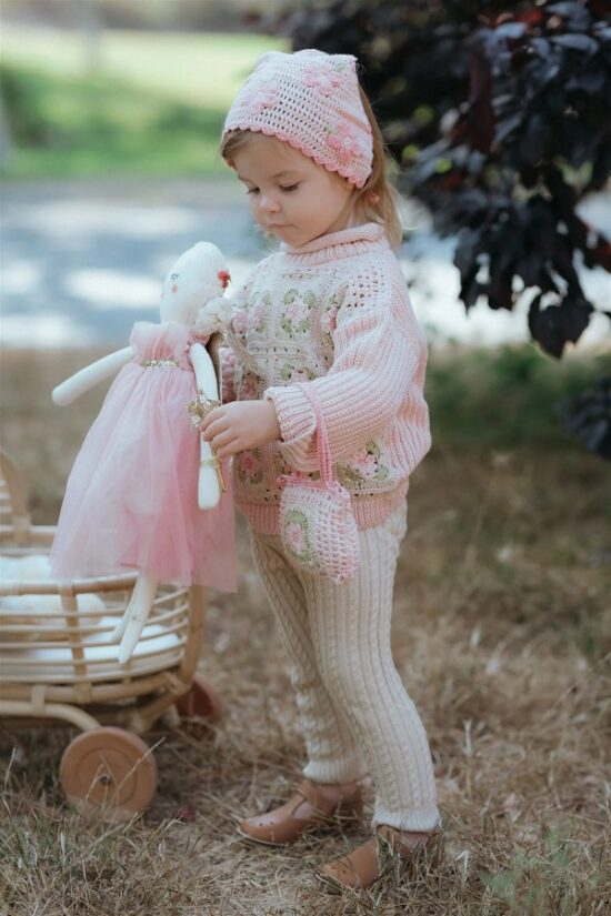 Wild Wawa Cable Knit Legging Taupe - Little French Heart