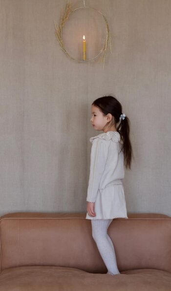 Iver & Isla Cream Picot Skirted Bloomer 6 Iver & Esla Cream Picot Skirted Bloomer - Little French Heart