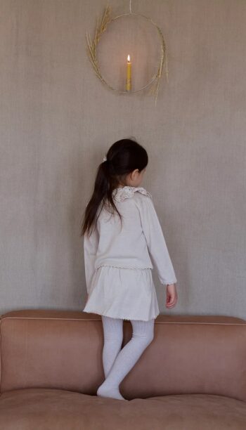 Iver & Isla Cream Picot Skirted Bloomer 7 Iver & Esla Cream Picot Skirted Bloomer - Little French Heart