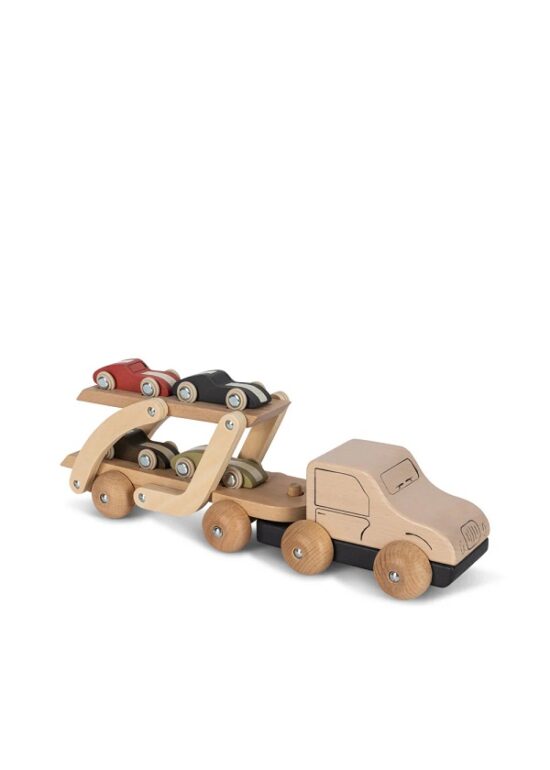Konges Slojd Wooden Car Carrier FSC - multi - Little French Heart