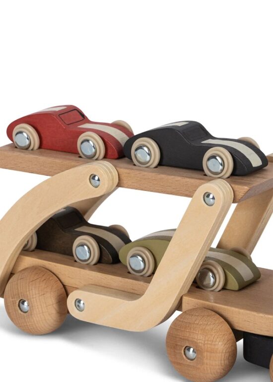 Konges Slojd Wooden Car Carrier FSC - multi - Little French Heart