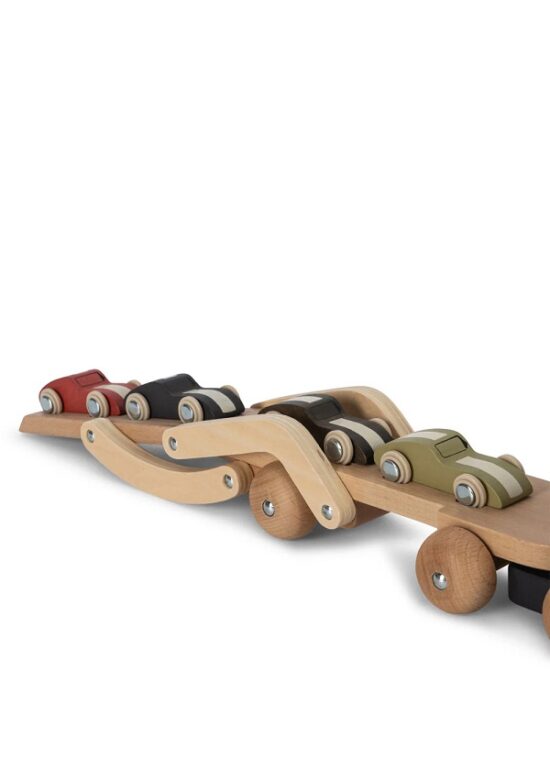 Konges Slojd Wooden Car Carrier FSC - multi - Little French Heart