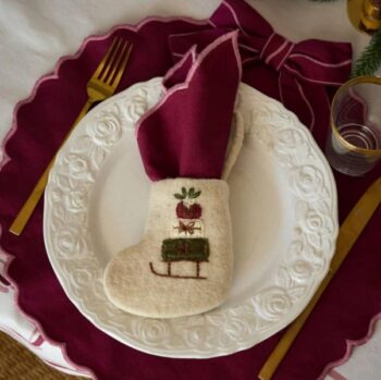 Shirley Bredal Mini Stocking Sleigh - Little French Heart