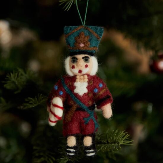 Shirley Bredal Nutcracker Ornament - Red - Little French Heart