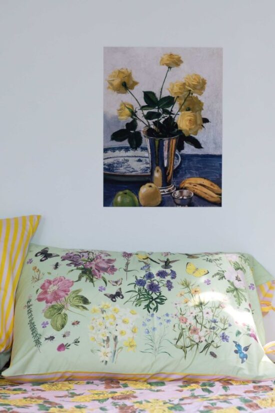 Busy Garden Pillowcase - Little French Heart