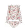 Bathing Set Yanika Cream Rosa Festa sun protective swimsuit - Little French Heart