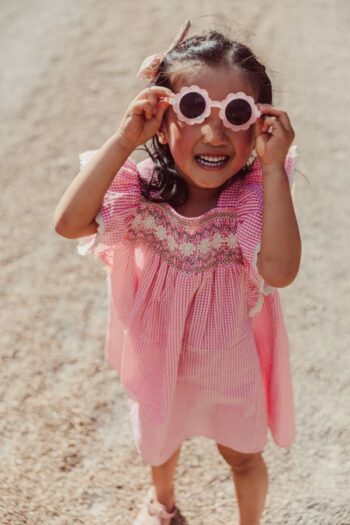 DRESS MARTINE PINK FRAGOLA VICHY - Little French Heart