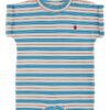 Emile et Ida Azure Stripe Romper - LIttle French Heart