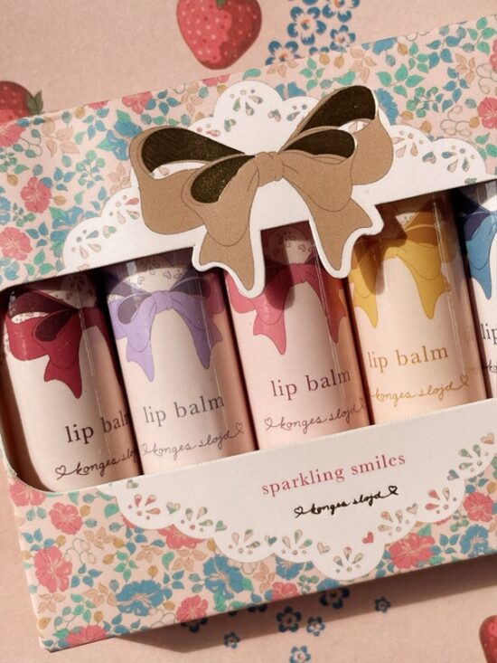 Konges Slojd Lip Balm Glitter 5 Pcs ~ Multi - Little French Heart