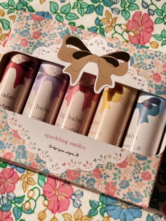 Konges Slojd Lip Balm Glitter 5 Pcs ~ Multi - Little French Heart