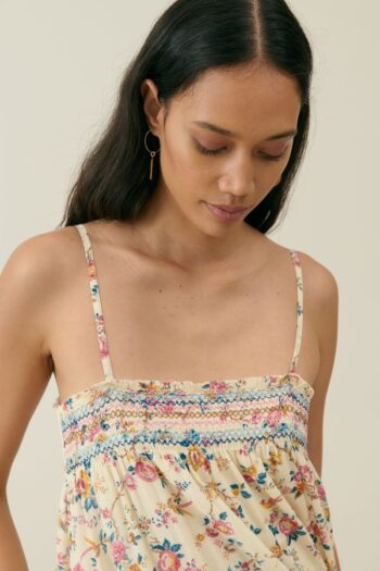 Louise Misha Marceline Maxi Dress Cream Retro Garden - Little French Heart