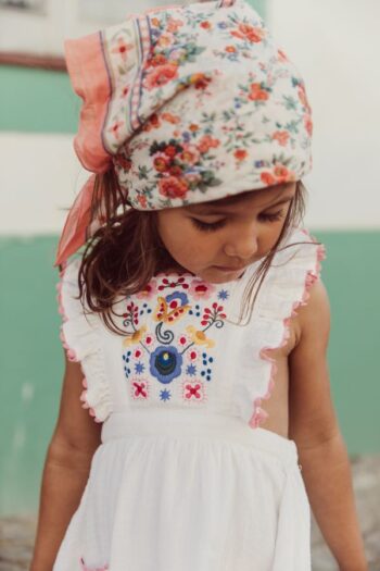 Louise Misha Scarf Capucine Cream Rosa Festa - Little French Heart