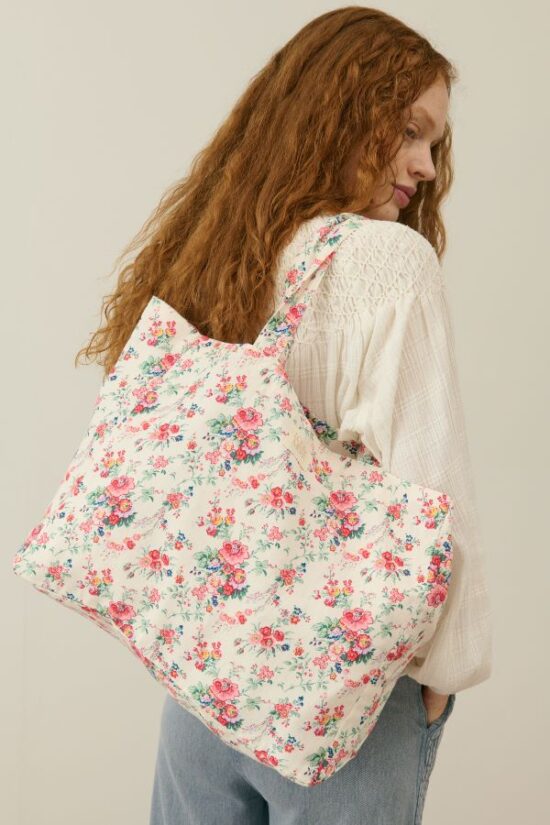 Louise Misha Tote Bag Beverly Cream Rosa Fiesta - Little French Heart