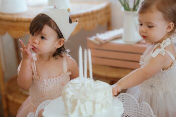 Wild Wawa Butterflies Tutu - Pink 11 Wild Wawa Butterfly Tutu on cute little birthday girl eating cake