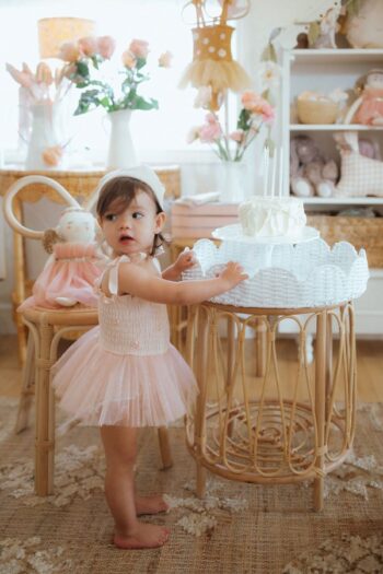 Wild Wawa Butterfly Tutu on little birthday girl