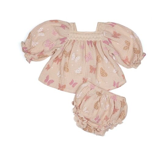 Wild Wawa Ciel Two Piece Set ~ Petal Pink Butterfly - Litt;le French Heart