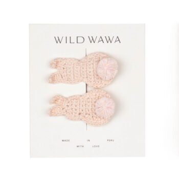Wild Wawa Crochet Clip Set Pink Bunny - Little French Heart