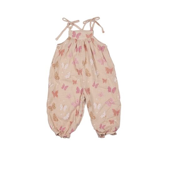 Wild Wawa Jane Jumpsuit ~ Petal Pink Butterfly - Little French Heart