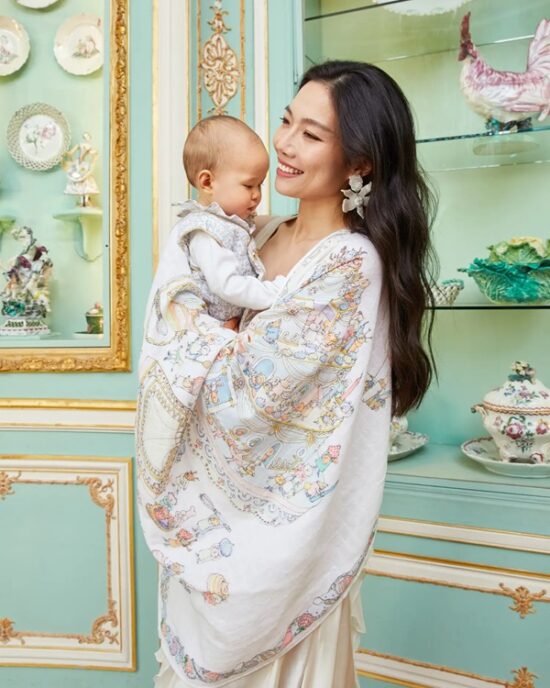 Atelier Choux Le Gateau Baby Swaddle with Mama - Little French Heart