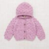 Baby Hooded Popcorn Cardigan - Hazy Lilac_Little French Heart