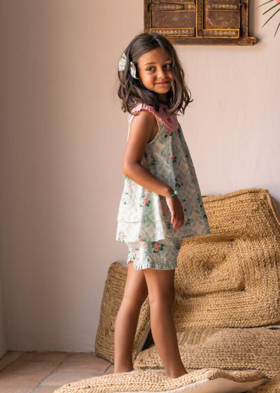 Bachaa Bambino Blouse & Short Set - Little French Heart