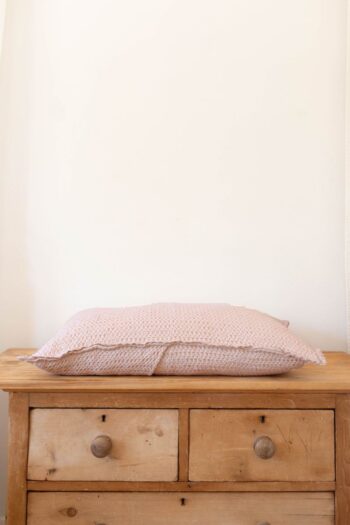 Cosy Waffle Petal Pillowcase - Little French Heart