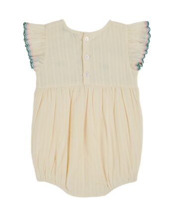 Emile et Ida Embroidered Romper back