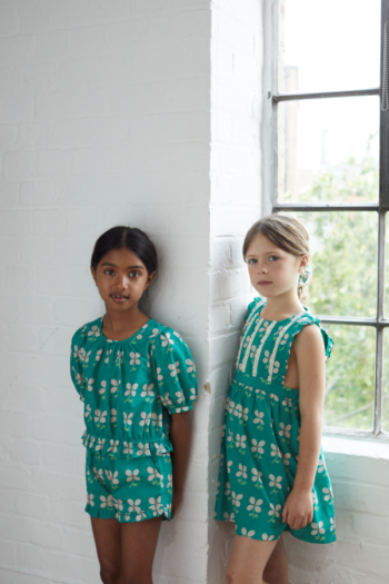 Hello Simone Canelle Blouse Olly Green Shorts & Blouse - Little French Heart.jpg