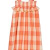 Hello Simone Lisbeth Check Coral-Check Coral- Little French Heart