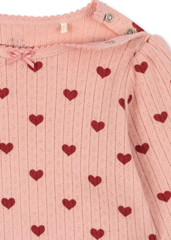 Konges Basic Onesie amour rouge - Little French Heart
