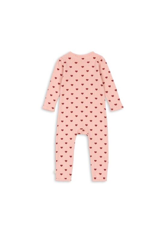 Konges Basic Onesie amour rouge back - Little French Heart